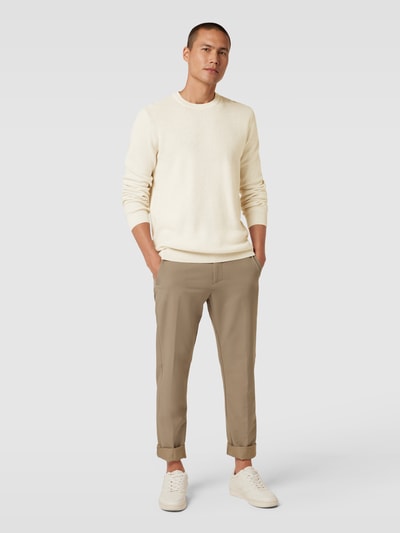 MCNEAL Gebreide pullover met ribboorden Offwhite gemêleerd - 1