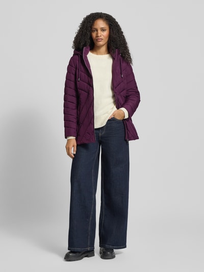 Christian Berg Woman Selection Gewatteerd jack met ritszakken Aubergine - 1