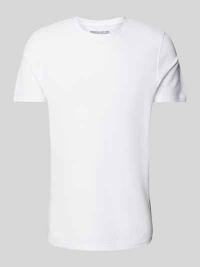 MCNEAL T-Shirt mit geripptem Rundhalsausschnitt Weiss 2