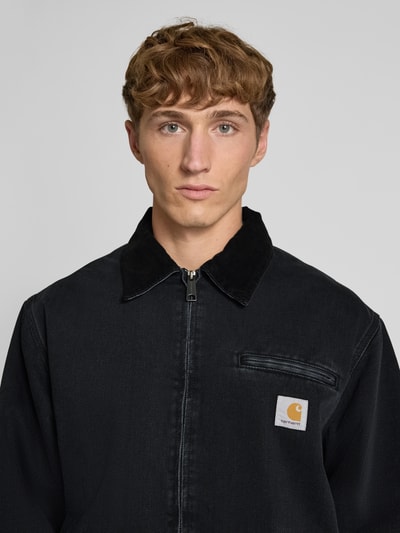 Carhartt Work In Progress Jeansjacke mit Umlegekragen und Reißverschluss Modell 'DETROIT' Black 3
