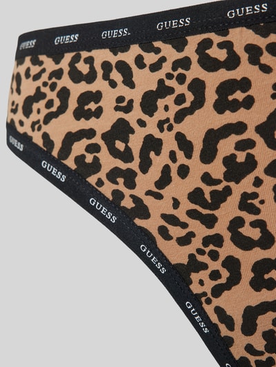 Guess String met labelprint in een set van 3 stuks Zwart - 2