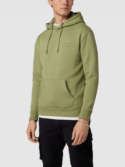 Blend Hoodie mit Label-Design Modell 'Downton' Oliv 4