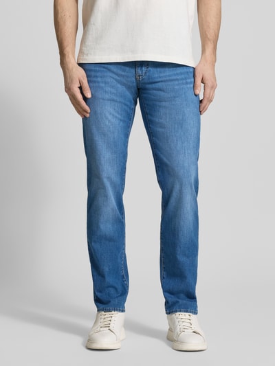 Brax Regular Fit Jeans im Used-Look Modell 'Cadiz' Hellblau 4