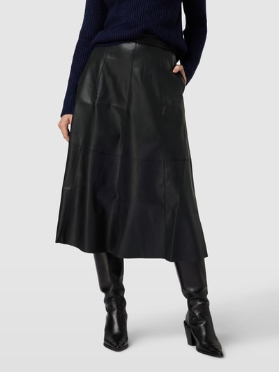 Zero Midirok in leerlook Zwart - 4