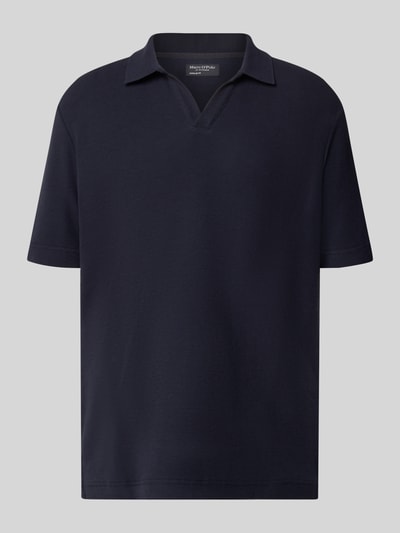 Produktfoto, Regular Fit T-Shirt aus reiner Baumwolle von Marc O'Polo in Dunkelblau, glatte Oberfläche, kurzer Schnitt, Herren T-Shirt von Marc O'Polo