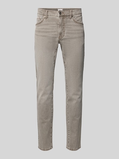 Brax Slim fit jeans met 5-pocketmodel, model 'Chuck' Middenbruin - 1