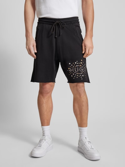 HUGO Shorts mit Ziersteinbesatz Modell 'Dlake' Black 4