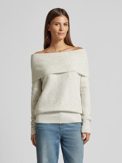 Tom Tailor Denim Weicher Pullover mit Carmen-Ausschnitt Beige 4