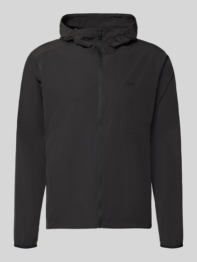 BOSS Green Regular Fit Trainingsjacke mit Label-Print Modell 'OW_Airynix JT HD 2' Black 1