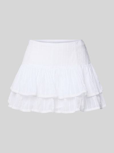Only Leicht ausgestellter Mini-Skort aus reiner Baumwolle Modell 'NALLA LIFE' Weiss 2