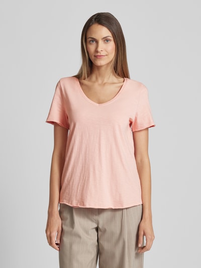 s.Oliver RED LABEL T-Shirt mit V-Ausschnitt Rosa 4