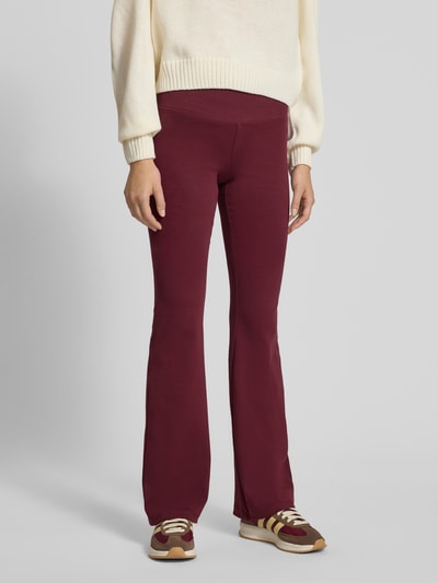 Review Flared Fit Leggins mit Viskose-Anteil Rostrot 4