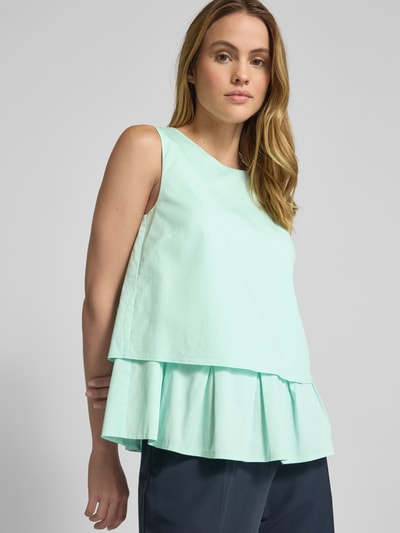 Marc Cain Regular fit blousetop in laagjeslook Mintgroen - 3