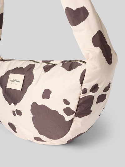 STUDIO NOOS Torba na ramię z detalem z logo Złamany biały 3