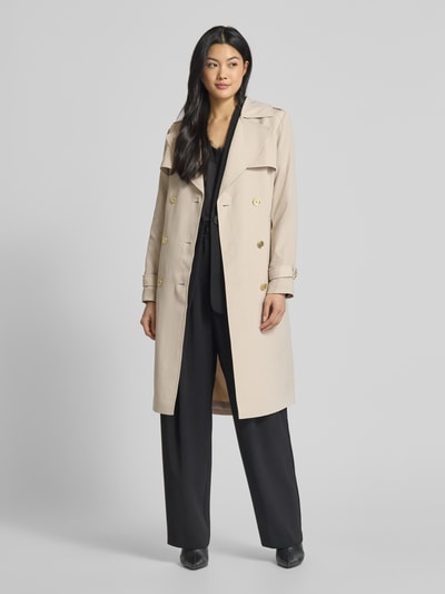 MICHAEL Michael Kors Trenchcoat met strikceintuur, model 'DRAPEY' Zand - 1