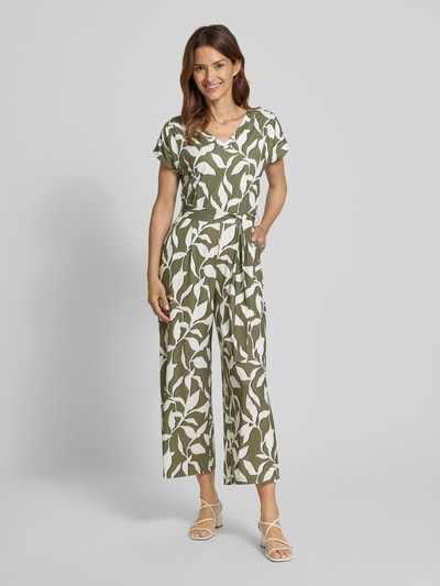 More & More Jumpsuit mit V-Ausschnitt Oliv 4