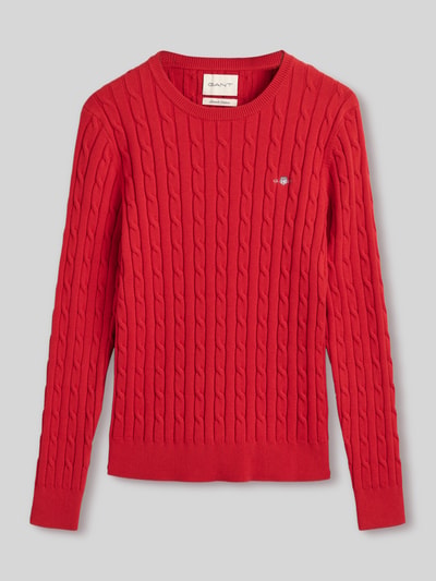 GANT Pullover mit Logo-Stitching Rot 2