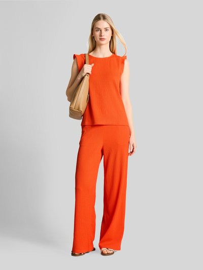 Tom Tailor Denim Loose Fit Top in Crinkle-Optik Orange 1