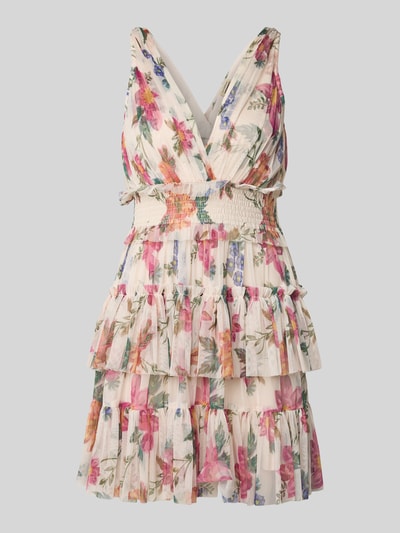 LACE & BEADS Cocktailkleid mit V-Ausschnitt Offwhite 2