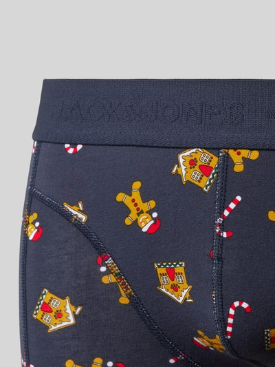 Jack & Jones Boxershort met elastische band met logo in een set van 3 stuks, model 'XMAS' Donkergroen - 2