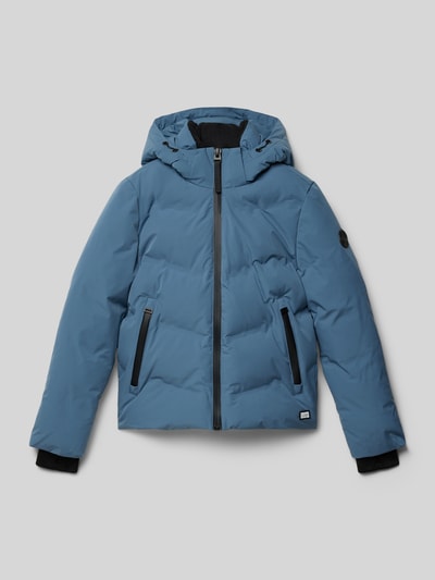 CARS JEANS Gewatteerd jack met capuchon, model 'LOZZO' Rookblauw - 1