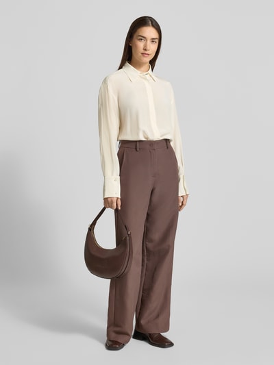 BOSS Relaxed fit blouse van pure zijde, model 'BINALIA' Offwhite - 1