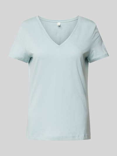 QS T-shirt met V-hals Lichtblauw - 2