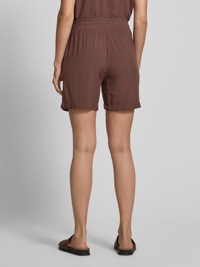 Soyaconcept Shorts aus Viskose mit elastischem Bund Modell 'RADIA' Dunkelbraun 4