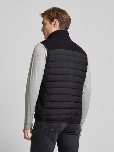 s.Oliver RED LABEL Regular fit bodywarmer met contrastdetails Zwart - 5