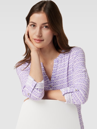 Montego Bluse mit Allover-Muster Violett 3