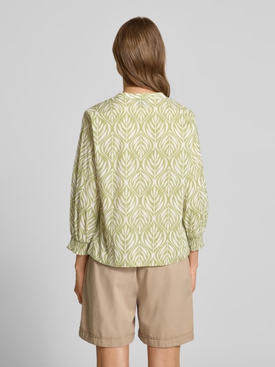 s.Oliver BLACK LABEL Regular fit blouseshirt van puur katoen Groen - 5