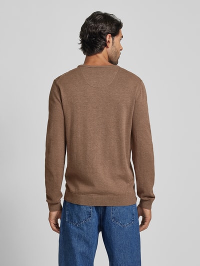 s.Oliver RED LABEL Gebreide pullover met ribboorden Hazelnoot - 5