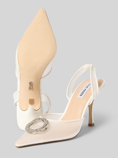 Produktfoto, Pumps mit Ziersteinbesatz Modell 'Bellina' van Steve Madden, semi-transparant, open hiel, hakhoogte maat 40: 11 cm