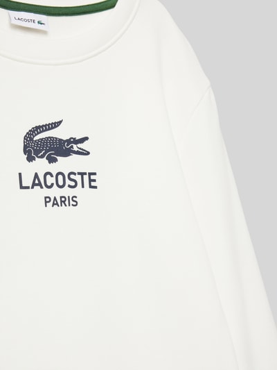 Lacoste Sweatshirt mit Label-Print Offwhite 2