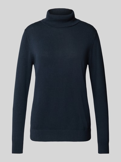 Tom Tailor Regular fit coltrui van een mix van katoen en viscose Donkerblauw - 2