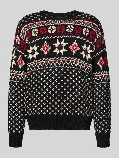 Polo Ralph Lauren Gebreide pullover in all-over look met ronde hals Zwart - 2