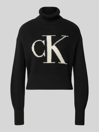 Calvin Klein Jeans Strickpullover mit Rollkragen Black 2