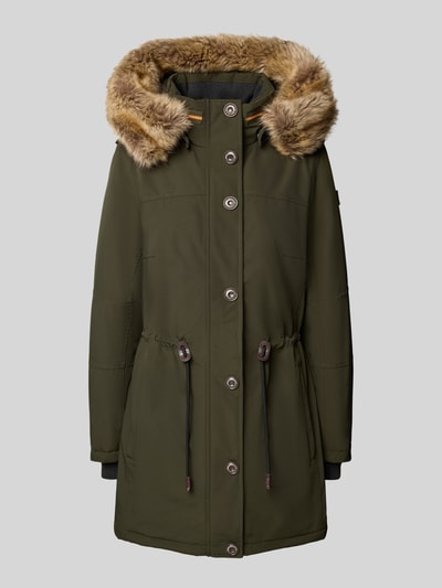 Wellensteyn Parka met imitatiebont, model 'Wolkenlos' Olijfgroen - 2