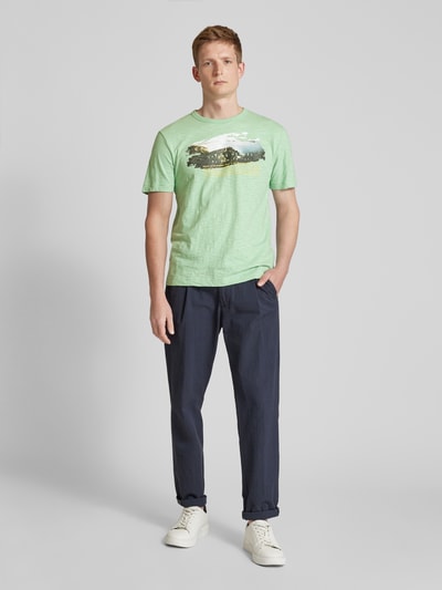 Tom Tailor T-shirt met motief- en labelprint Mintgroen - 1