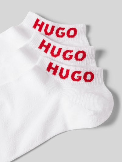 HUGO Sneakersokken met labeldetail in een set van 3 paar Wit - 2