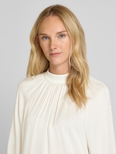 Oui Blouse van viscose met plooien Offwhite - 3