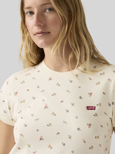Levi's® Regular Fit T-Shirt mit Logo Patch Offwhite 3
