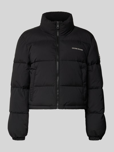 Guess Jeans Kurtka pikowana krótka ze stójką Czarny 2