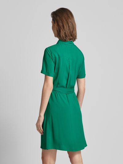 Vila Sukienka T-shirtowa o długości do kolan z wykładanym kołnierzem model ‘paya’ Zielony 5