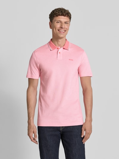 BOSS Orange Relaxed Fit Poloshirt aus reiner Baumwolle Modell 'PEOXFORDNEW' Hellrot 4