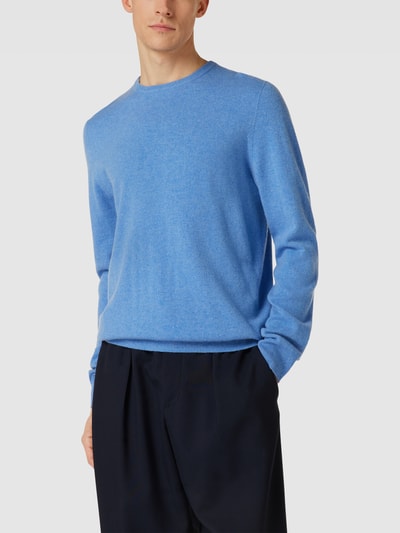 Christian Berg Men Strickpullover aus Merino-Kaschmir-Mix Bleu Melange 4