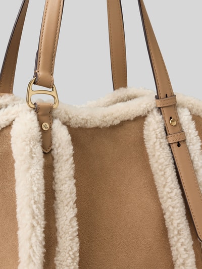 Lauren Ralph Lauren Henkeltasche mit Lammfellvelours-Details Modell 'TASHA' Camel 6