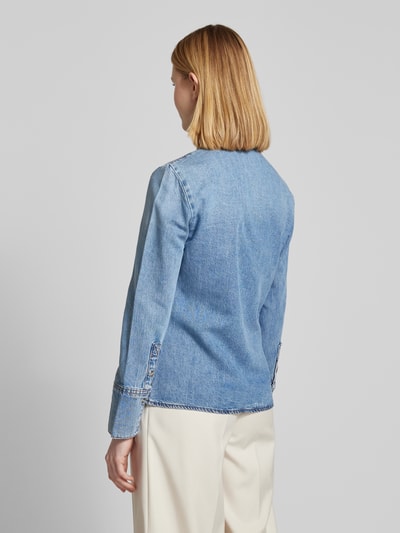 Mango Hemdbluse in Denim-Optik Modell 'LANA' Jeansblau 5