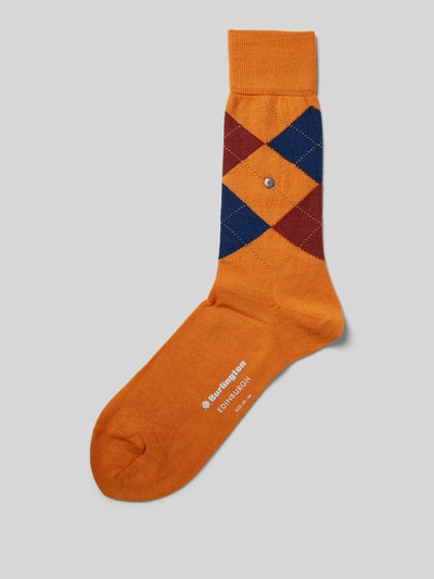 Burlington Socken mit Label-Detail Modell 'Edinburgh' Orange 1