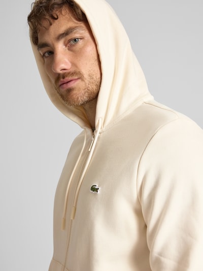 Lacoste Regular Fit Sweatjacke aus Baumwoll-Mix Offwhite 3